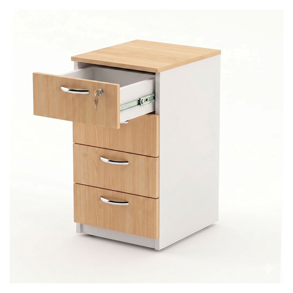 Cajonera de 4 cajones de pedestal_2